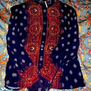 Free People button down blouse